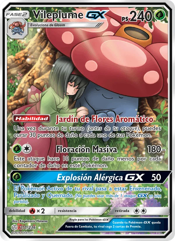 Vileplume GX · Eclipse Cósmico 211/236