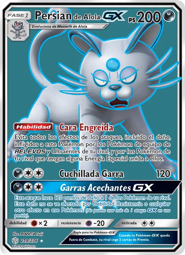 Persian de Alola GX · Eclipse Cósmico 219/236