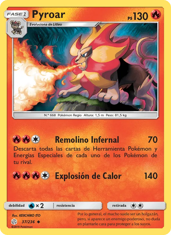 Pyroar · Eclipse Cósmico 37/236