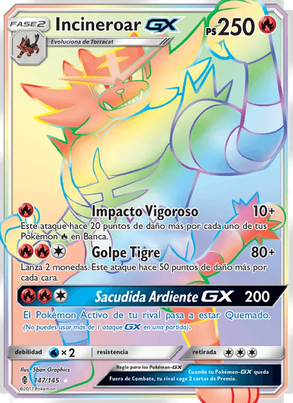 Incineroar GX · Albor de Guadianes 147/145