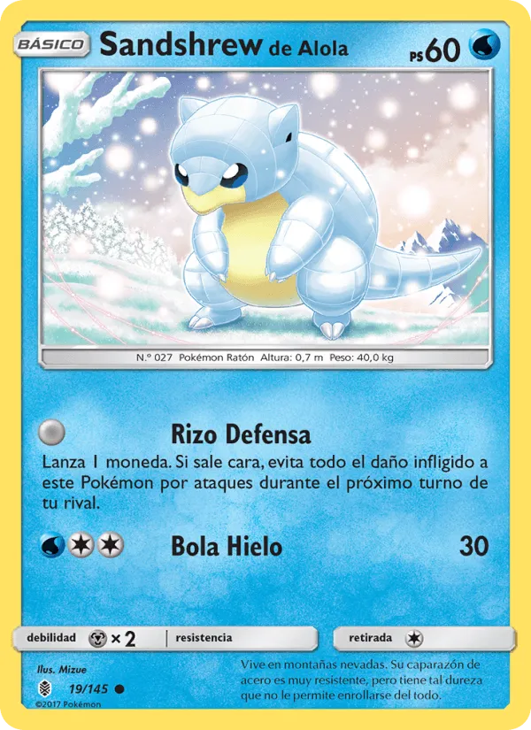 Sandshrew de Alola · Albor de Guadianes 19/145