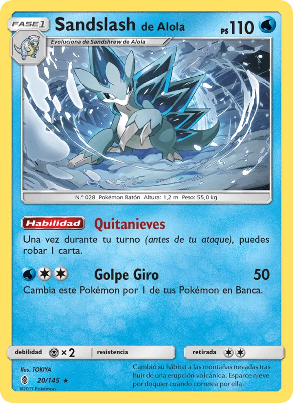 Sandslash de Alola · Albor de Guadianes 20/145