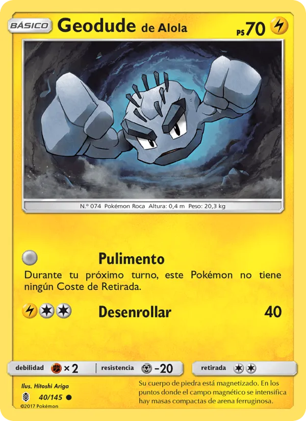 Geodude de Alola · Albor de Guadianes 40/145
