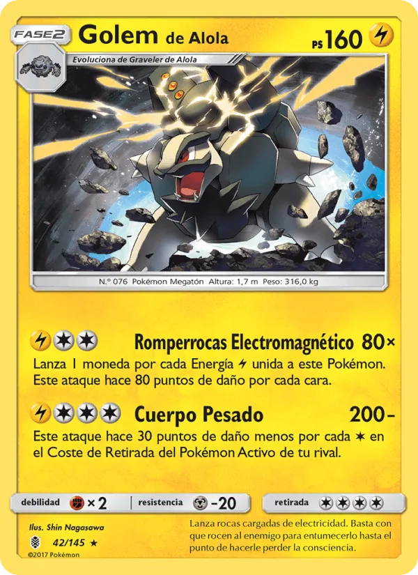 Golem de Alola · Albor de Guadianes 42/145