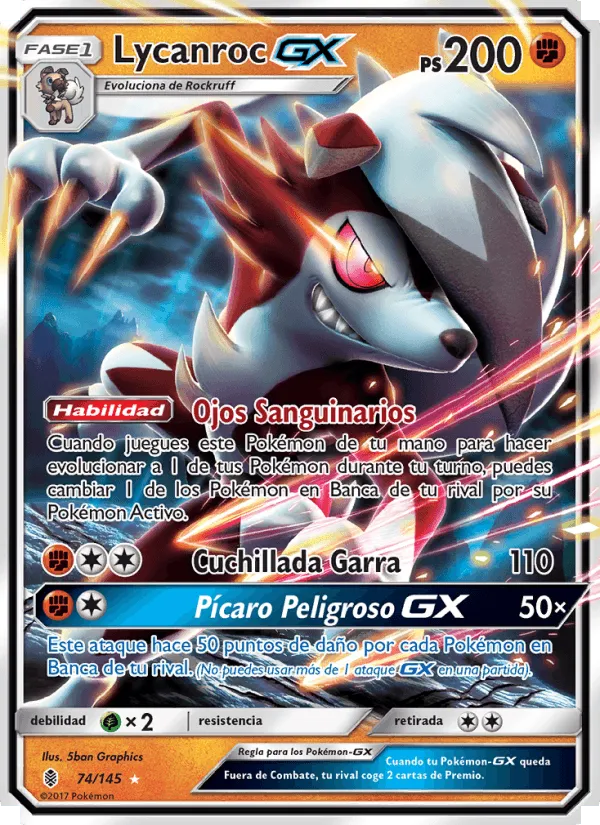 Lycanroc GX · Albor de Guadianes 74/145