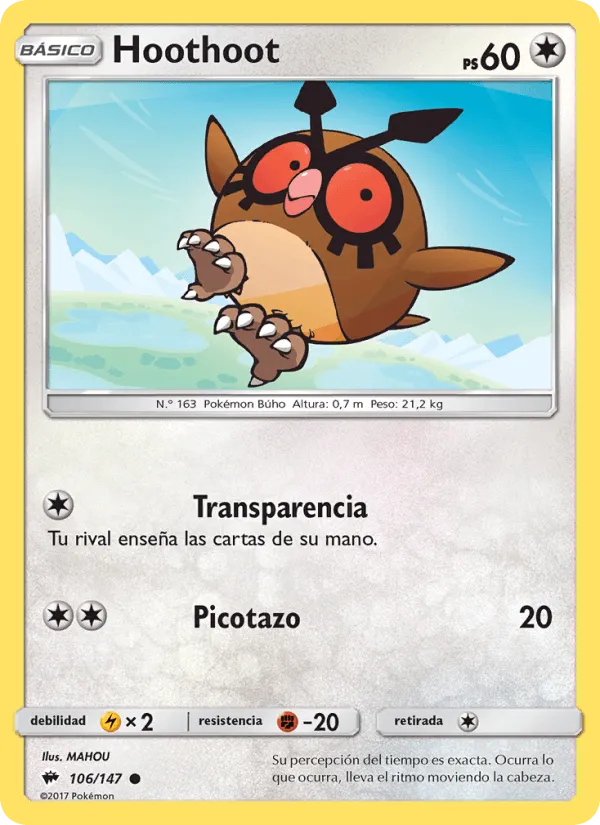 Hoothoot · Sombras Ardientes 106/147
