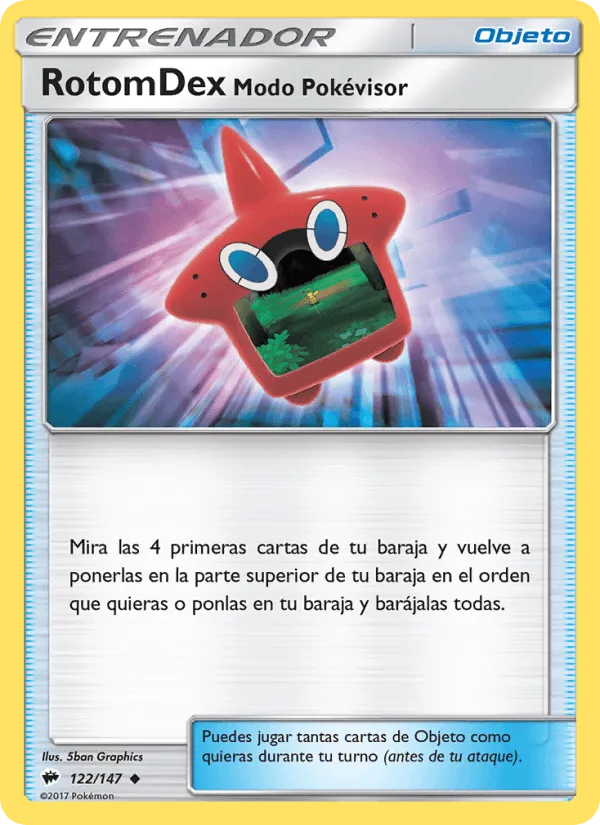 RotomDex Modo Pokévisor · Sombras Ardientes 122/147