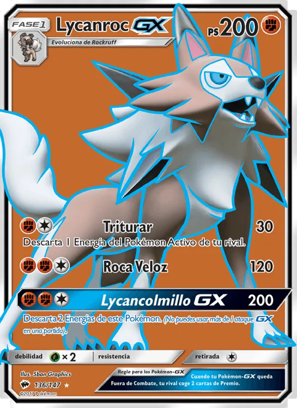 Lycanroc GX · Sombras Ardientes 136/147