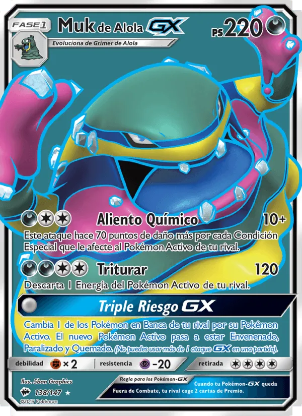 Muk de Alola GX · Sombras Ardientes 138/147