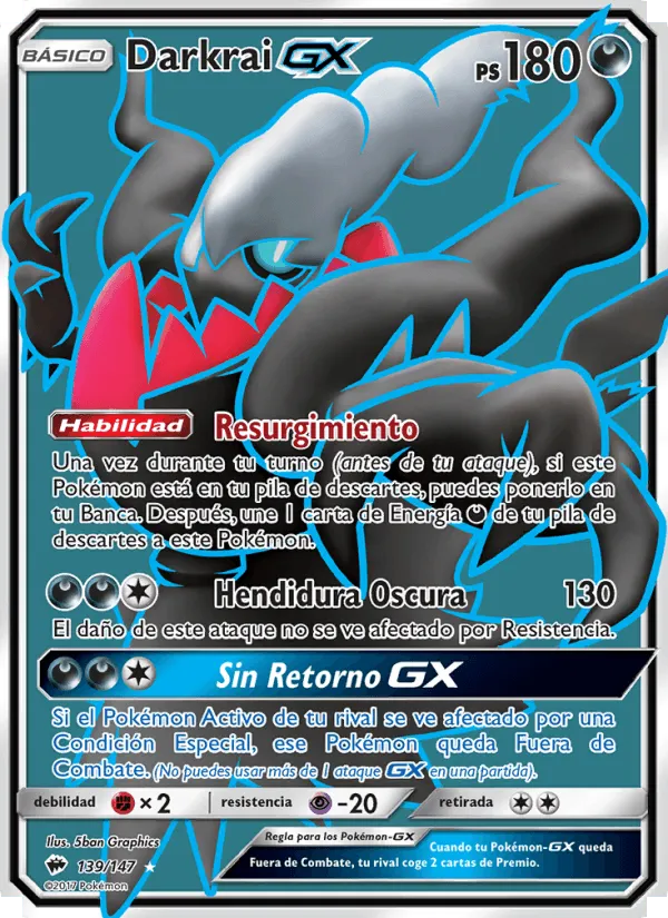 Darkrai GX · Sombras Ardientes 139/147
