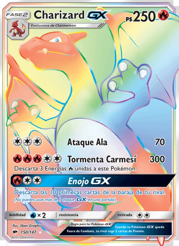 Charizard GX · Sombras Ardientes 150/147