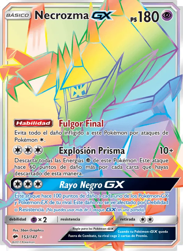 Necrozma GX · Sombras Ardientes 153/147