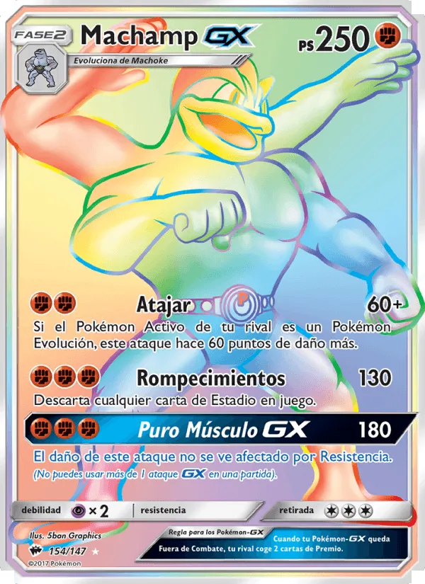 Machamp GX · Sombras Ardientes 154/147