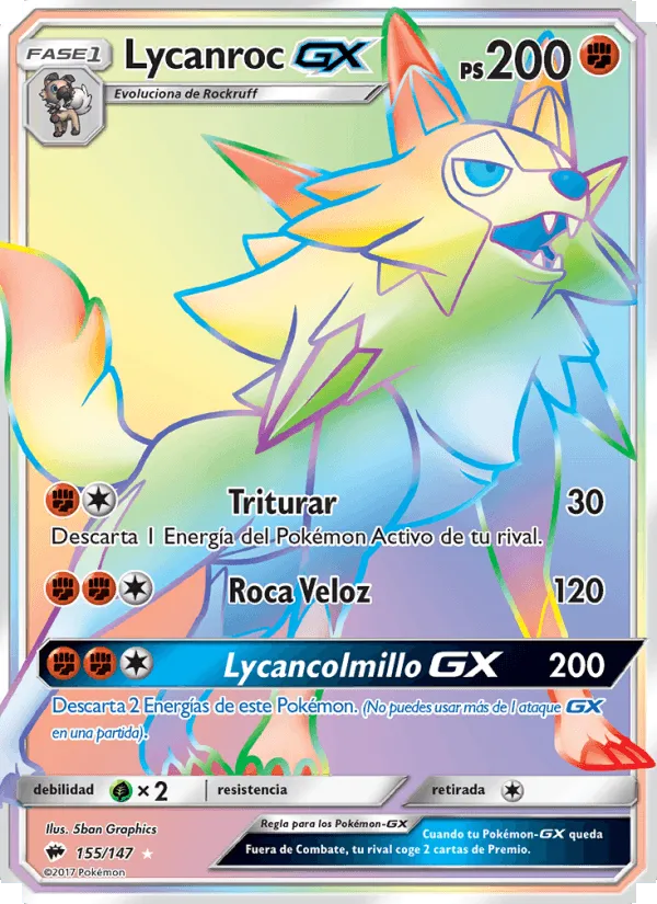 Lycanroc GX · Sombras Ardientes 155/147