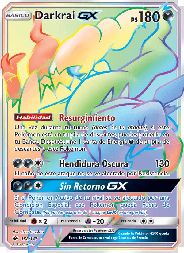 Darkrai GX · Sombras Ardientes 158/147