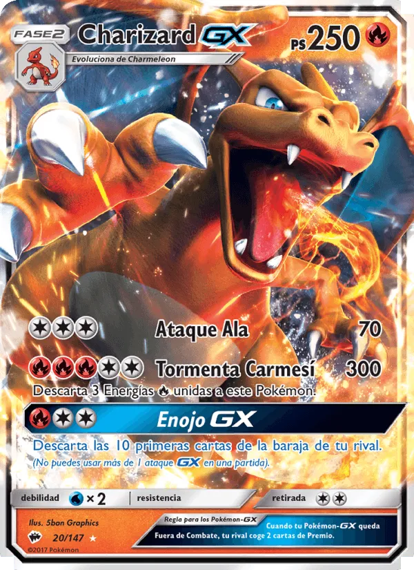 Charizard GX · Sombras Ardientes 20/147