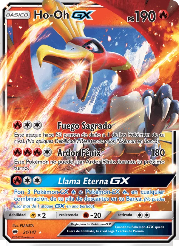 Ho-Oh GX · Sombras Ardientes 21/147