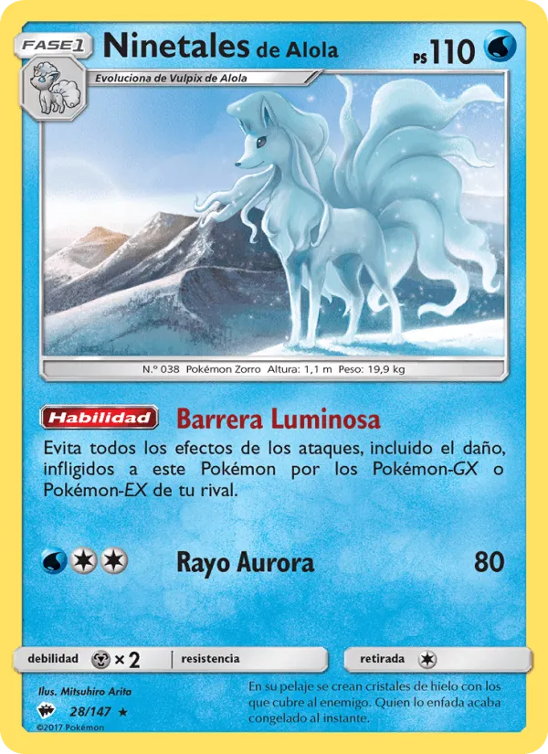 Ninetales de Alola · Sombras Ardientes 28/147