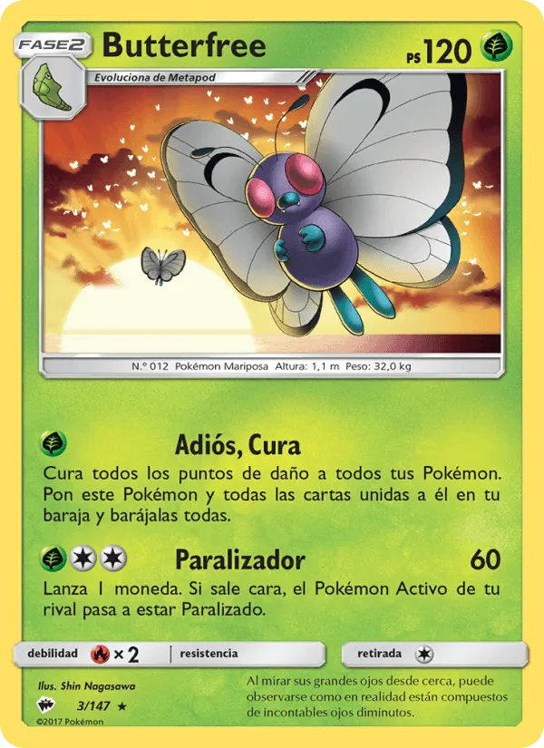 Butterfree · Sombras Ardientes 3/147