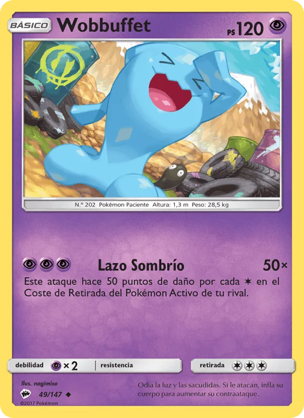 Wobbuffet · Sombras Ardientes 49/147
