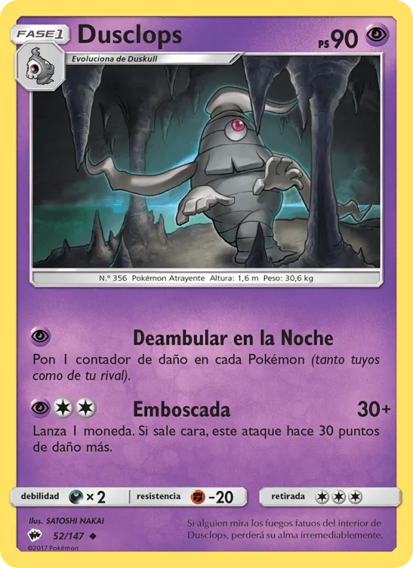 Dusclops · Sombras Ardientes 52/147