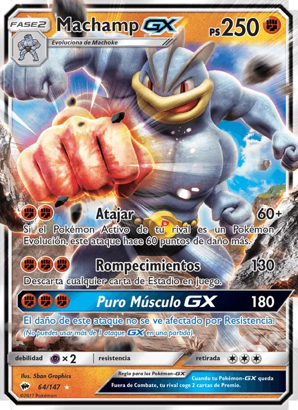 Machamp GX · Sombras Ardientes 64/147