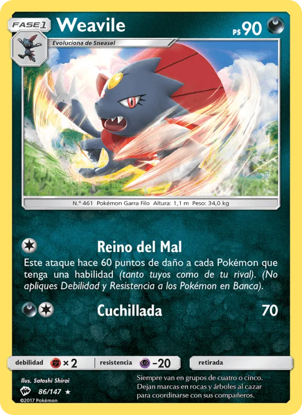 Weavile · Sombras Ardientes 86/147