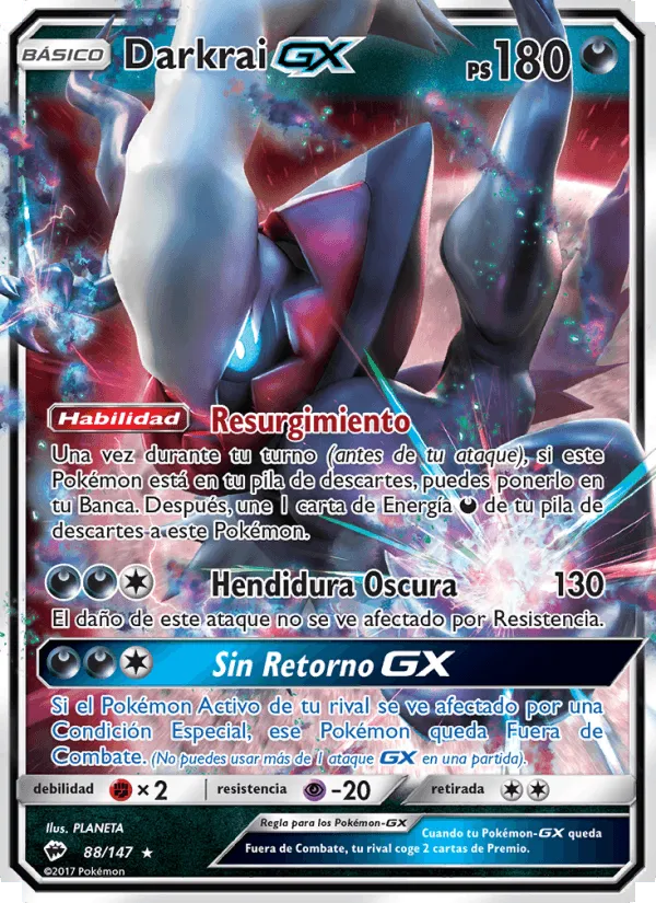 Darkrai GX · Sombras Ardientes 88/147