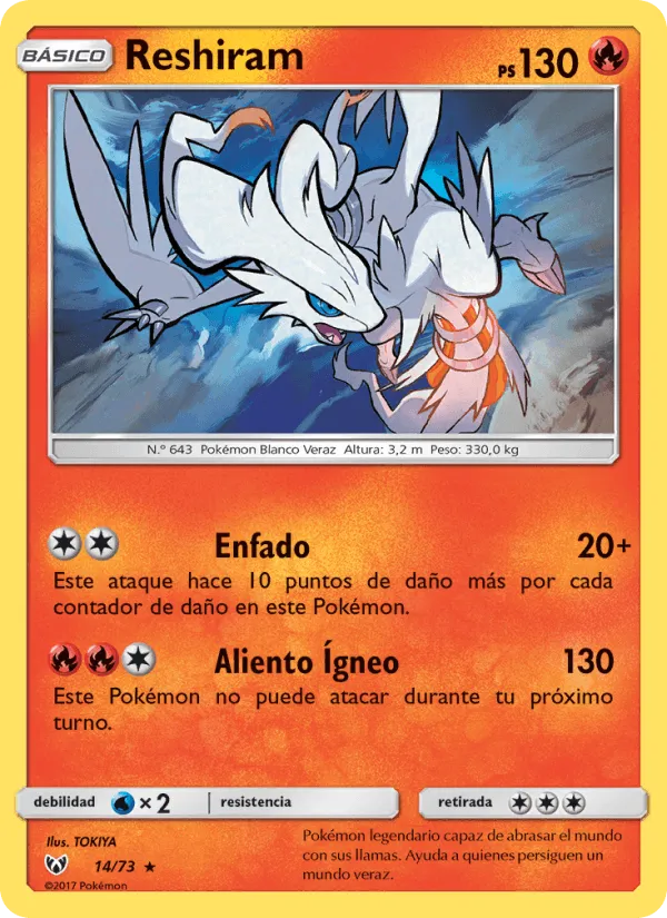 Reshiram · Leyendas Luminosas 14/73
