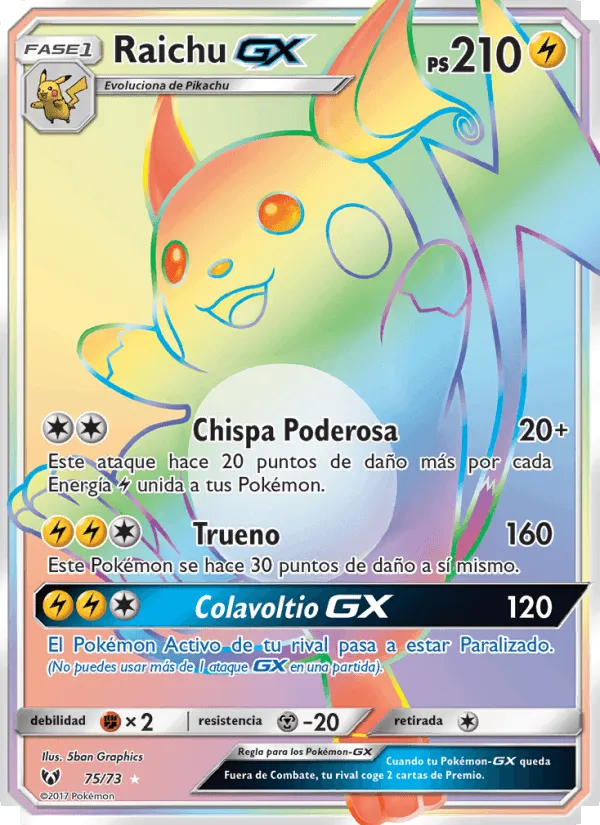 Raichu GX · Leyendas Luminosas 75/73
