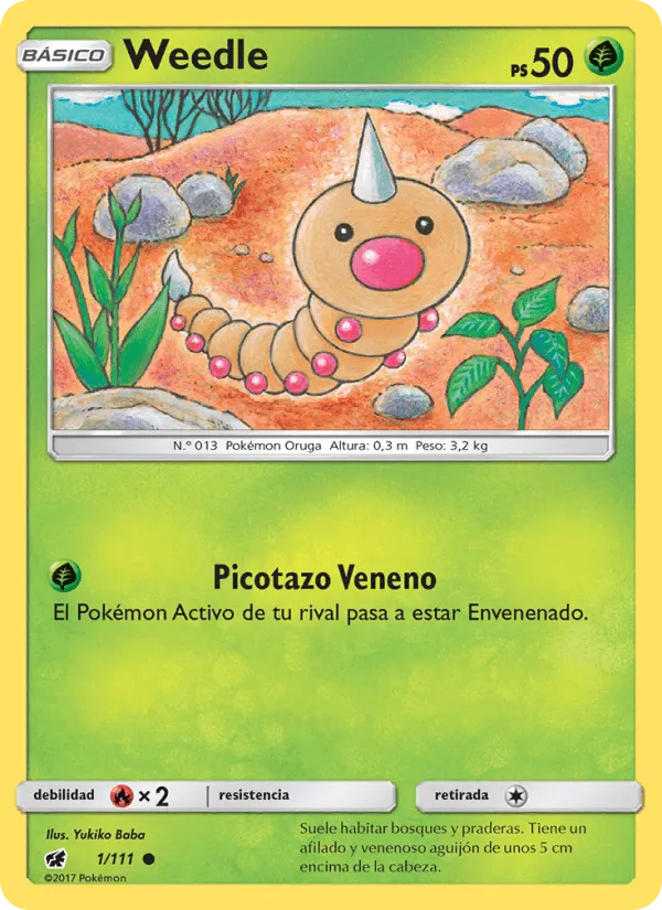 Weedle · Invasión Carmesí 1/111