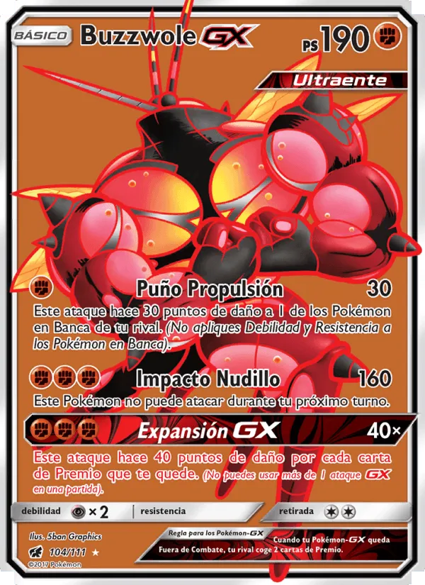 Buzzwole GX · Invasión Carmesí 104/111