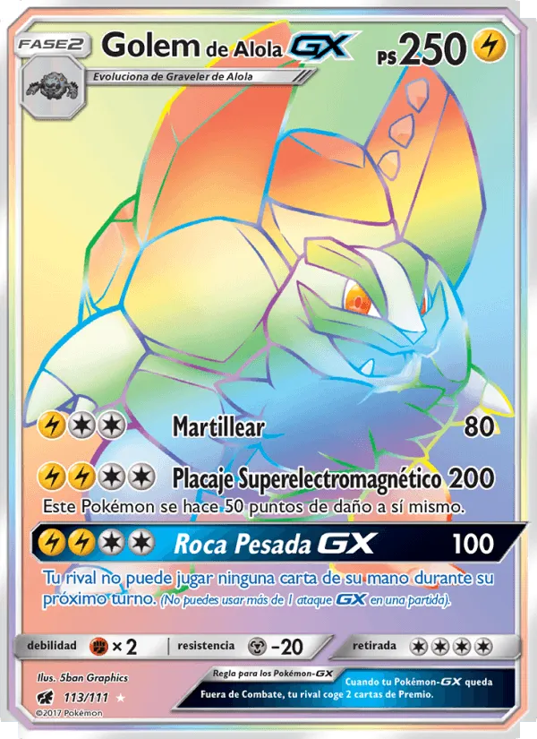 Golem de Alola GX · Invasión Carmesí 113/111