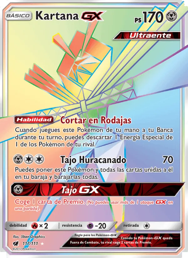 Kartana GX · Invasión Carmesí 117/111