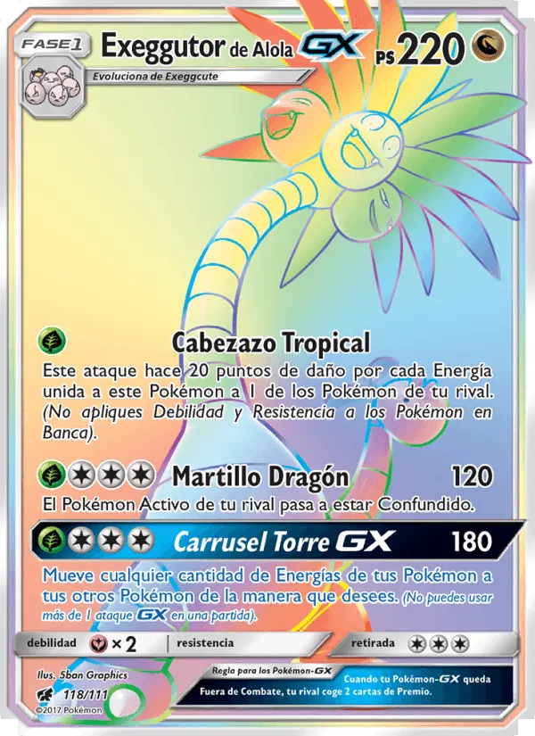 Exeggutor de Alola GX · Invasión Carmesí 118/111