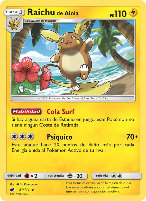Raichu de Alola · Invasión Carmesí 31/111