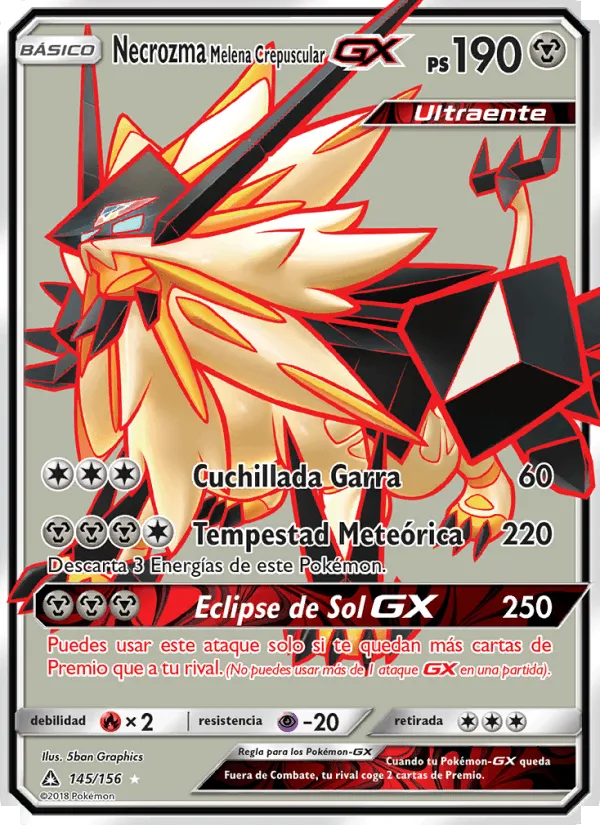 Necrozma Melena Crepuscular GX · Ultraprisma 145/156