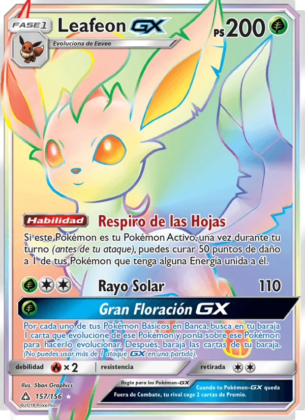 Leafeon GX · Ultraprisma 157/156