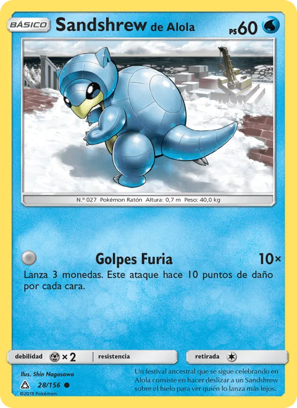 Sandshrew de Alola · Ultraprisma 28/156