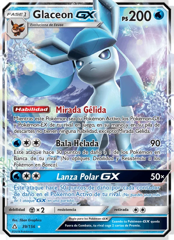 Glaceon GX · Ultraprisma 39/156