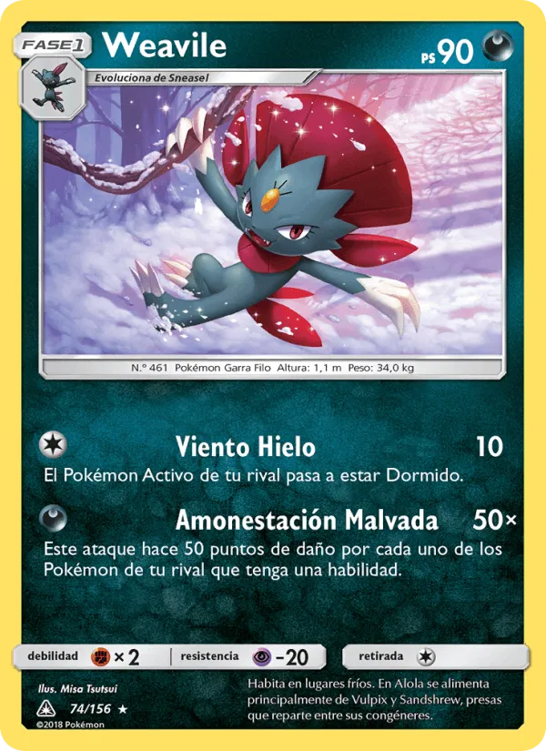 Weavile · Ultraprisma 74/156