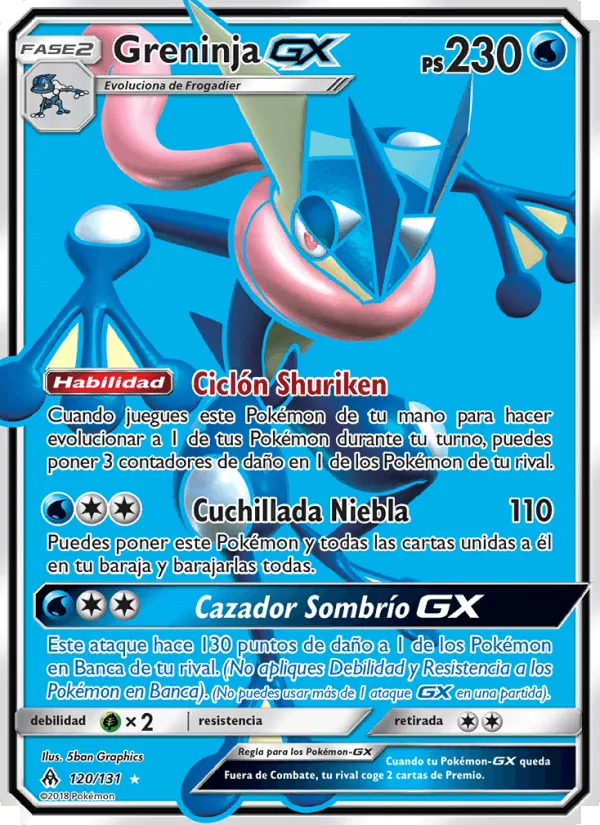Greninja GX · Luz Prohibida 120/131