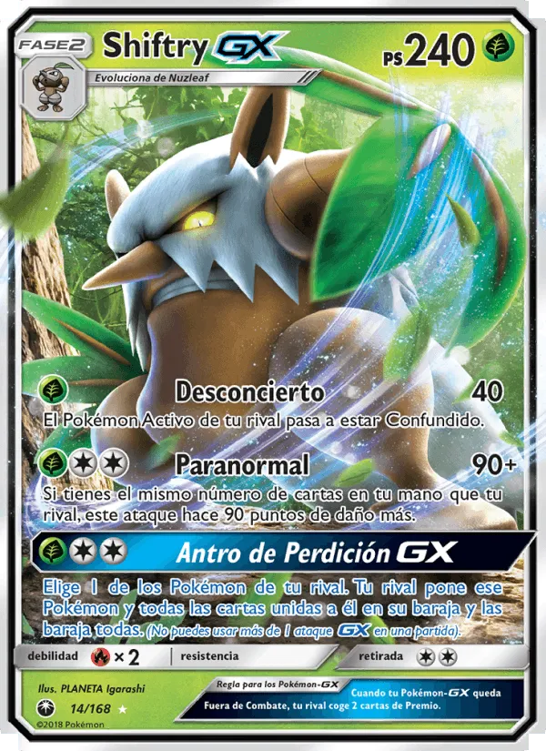 Shiftry GX · Tormenta Celestial 14/168