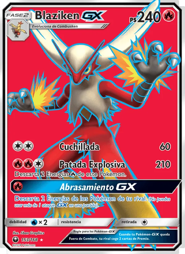 Blaziken GX · Tormenta Celestial 153/168
