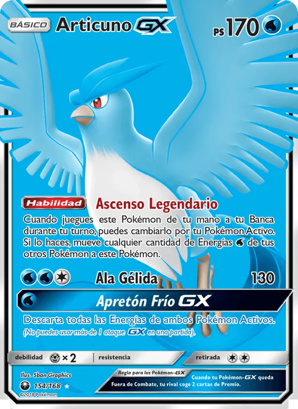 Articuno GX · Tormenta Celestial 154/168
