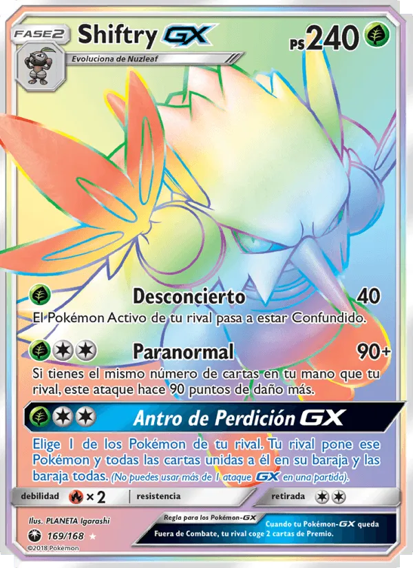 Shiftry GX · Tormenta Celestial 169/168
