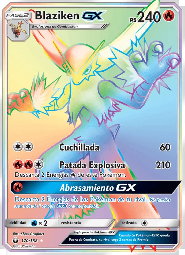 Blaziken GX · Tormenta Celestial 170/168