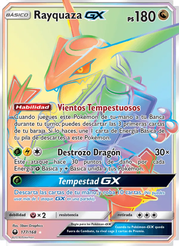Rayquaza GX · Tormenta Celestial 177/168