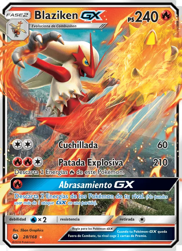 Blaziken GX · Tormenta Celestial 28/168