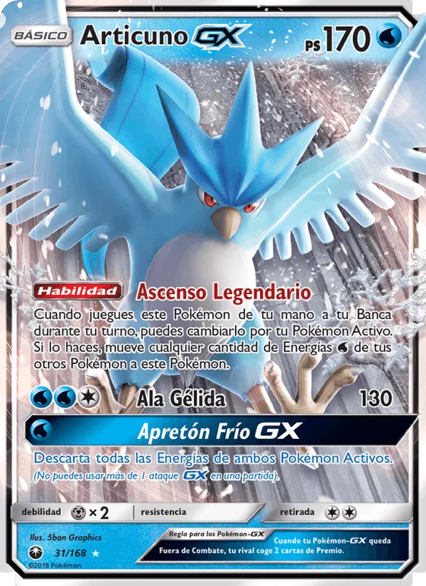 Articuno GX · Tormenta Celestial 31/168